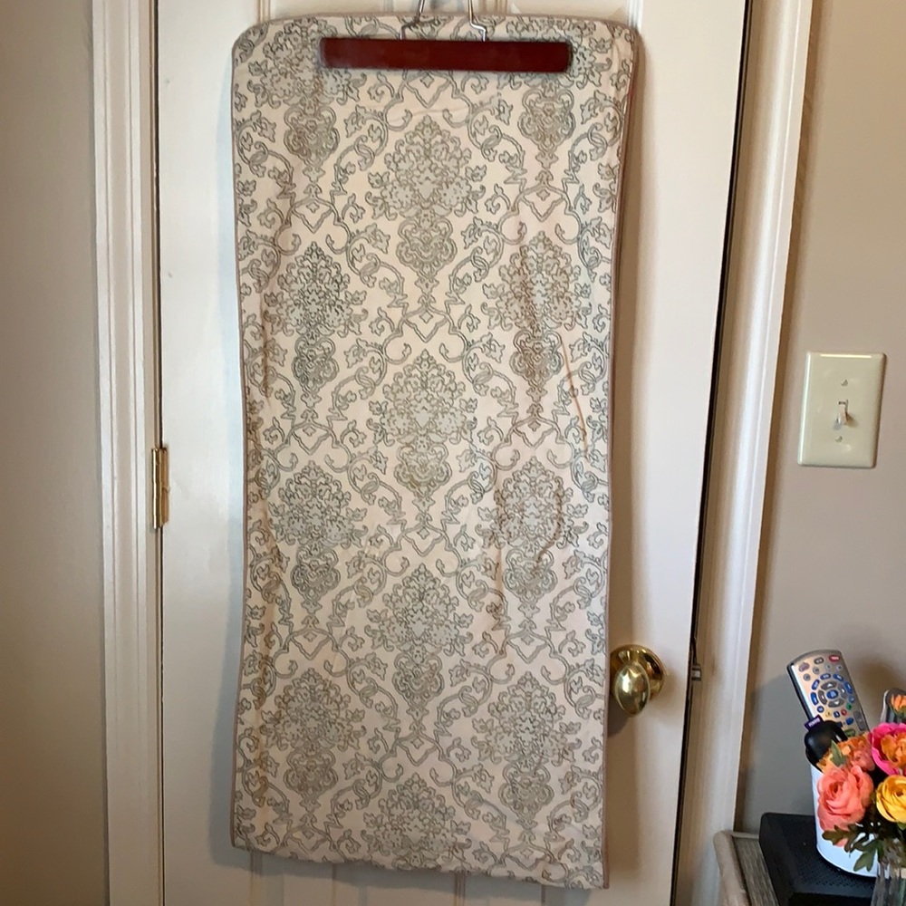 72” Cream and Pale Blue Table Runner